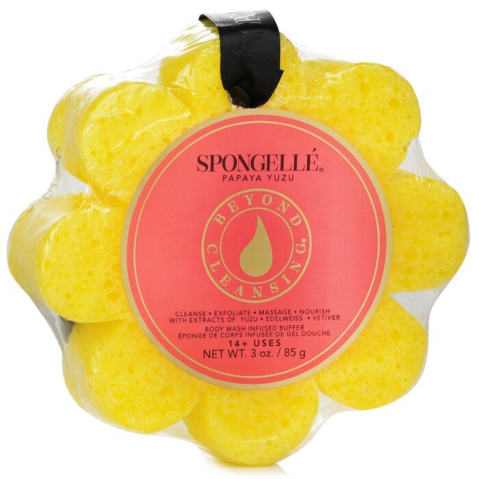 Spongelle Wild Flower Soap Sponge - Papaya Yuzu (Yellow) 1pc/85g