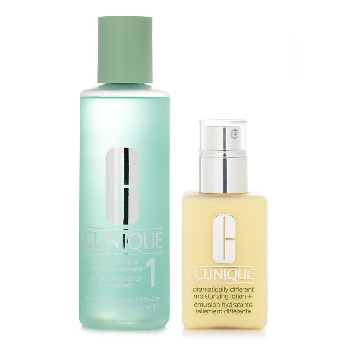 Clinique Dramatically Different Set 1: Moisturizing Lotion+ & Clarifying Lotion 1 - For Very Dry to Dry Combination Skin 2pcs