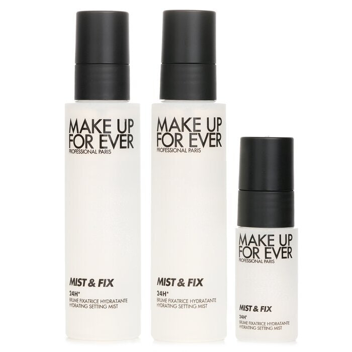 Make Up For Ever Mist & Fix Make Up Setting Spray Travel Set: Mist & Fix 100ml x 2 + Mist & Fix 30ml 3pcs