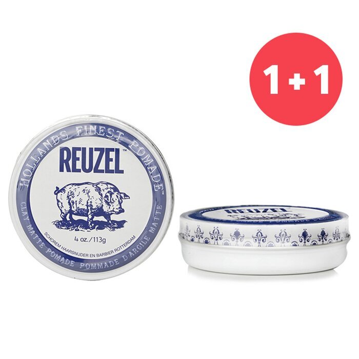 Reuzel 【1+1 Set】Clay Matte Pomade 113g/4oz