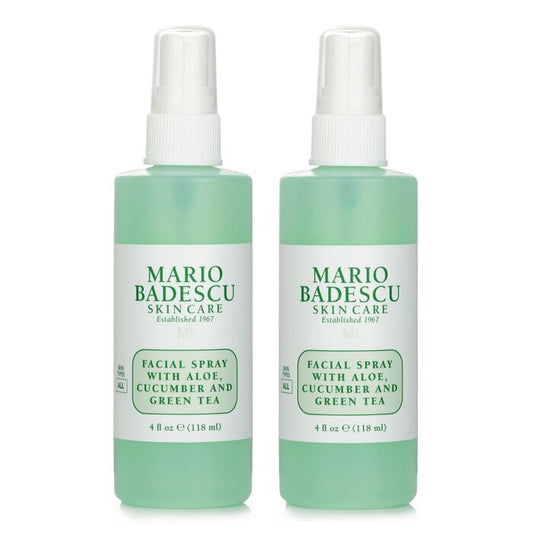 Mario Badescu 【1+1 Set】Gezichtsspray met aloë, komkommer en groene thee - voor alle huidtypen 118 ml x2