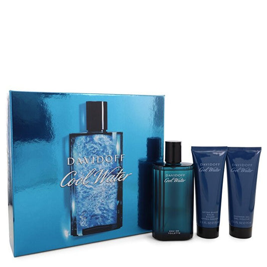 Davidoff Cool Water Gift Set - Eau De Toilette Spray + 2.5 oz Aftershave Balsem + 2.5 oz Douchegel