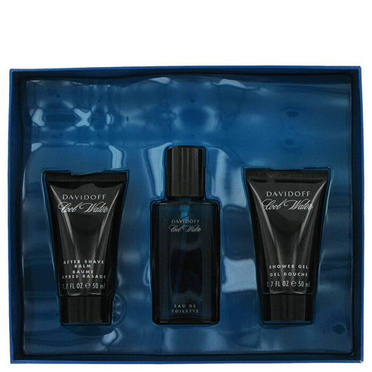 Davidoff Cool Water Gift Set - Eau De Toilette Spray + 1,7 oz Aftershavebalsem + 1,7 oz Douchegel