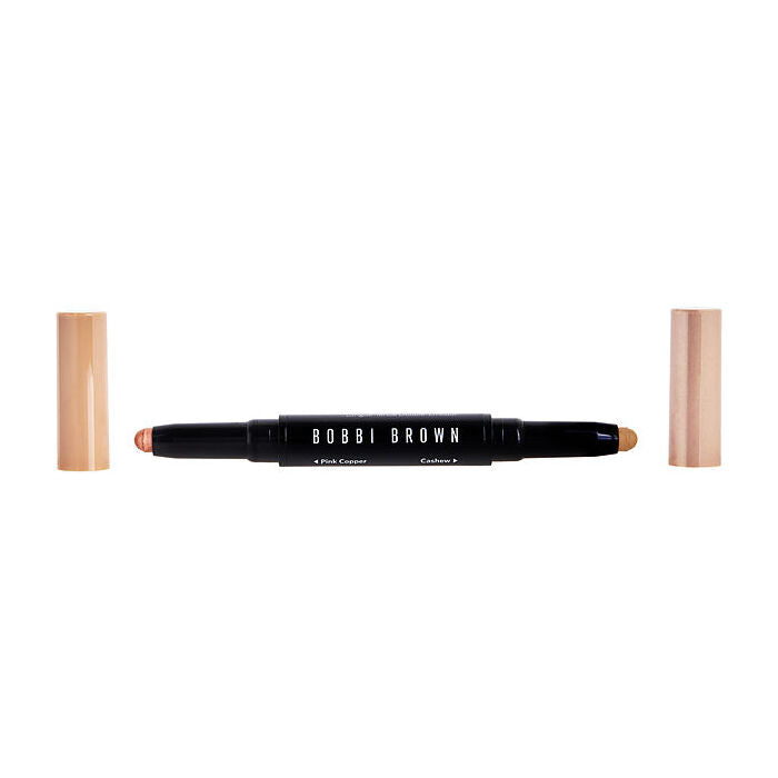 Bobbi Brown Dual Ended Long Wear Cream Eyeshadow Stick - # Pink Copper Shimmer/Cashew Matte 1.6g/0.05oz