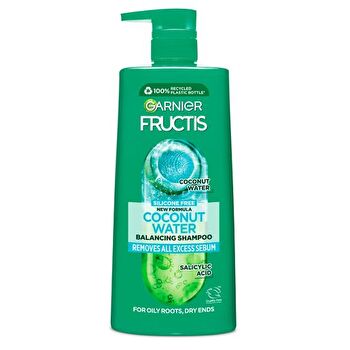 Garnier Fructis Kokoswater Shampoo 850ml Voor Vette Haarwortels Droge Punten