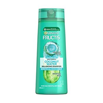 Garnier Fructis Kokoswater Shampoo 315ml Voor Vette Haarwortels Droge Punten