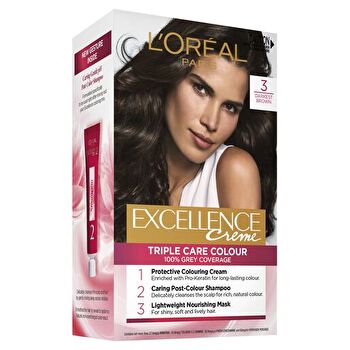 L'Oreal Paris Excellence Crème Permanente Haarkleuring - 3 Donkerste Bruin