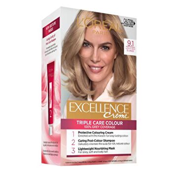 L'Oreal Paris Excellence Crème Permanente Haarkleuring - 9.1 Licht Asblond