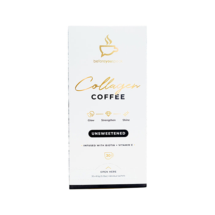 Before You Speak Collagen Coffee Unsweetened 6.5g x 30 Pack