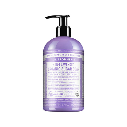 Dr. Bronner's Organic Sugar Soap 4-in-1 Lavender (Pump) 355ml