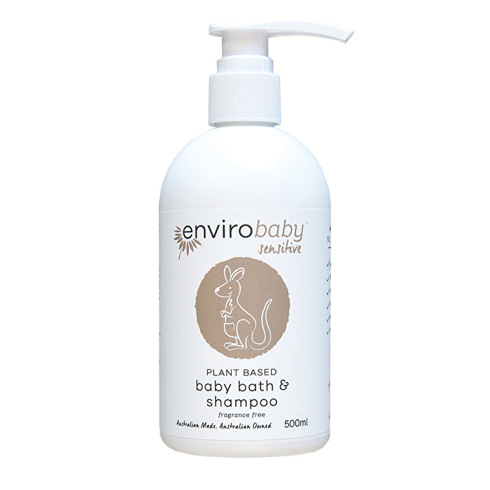 Envirobaby Plant Based Sensitive Baby Bath & Shampoo Fragrance Free 500ml
