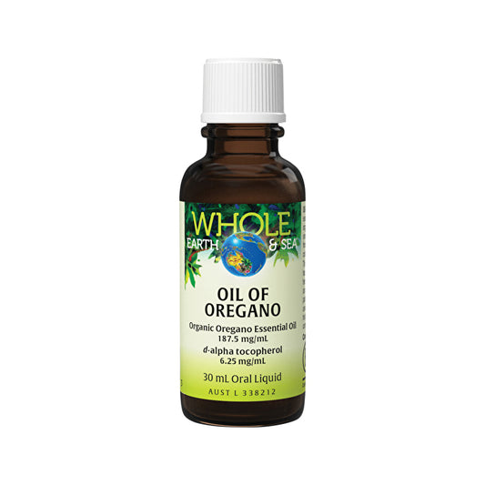 Whole Earth &amp; Sea Oregano-olie, orale vloeistof 30 ml